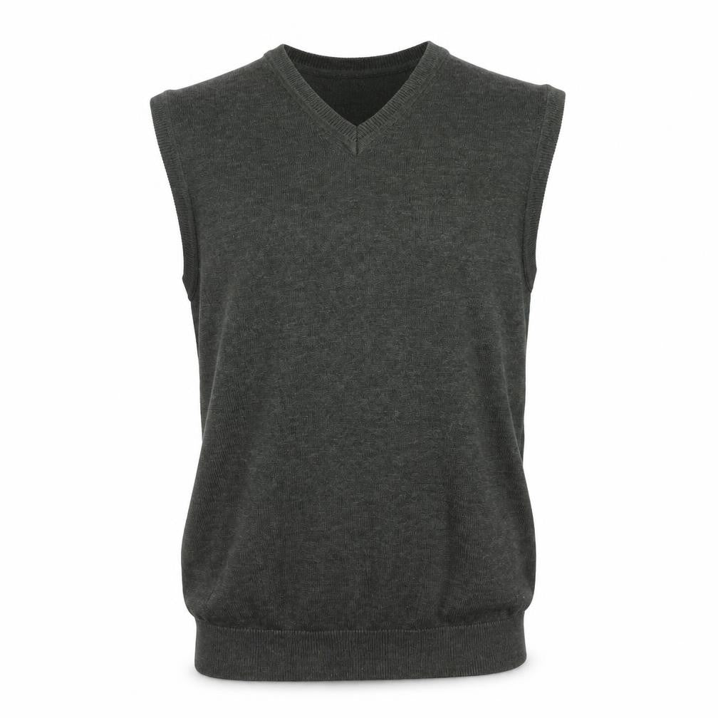 Van Heusen Men's Green V-Neck Sleeveless Cotton Knit Vest M