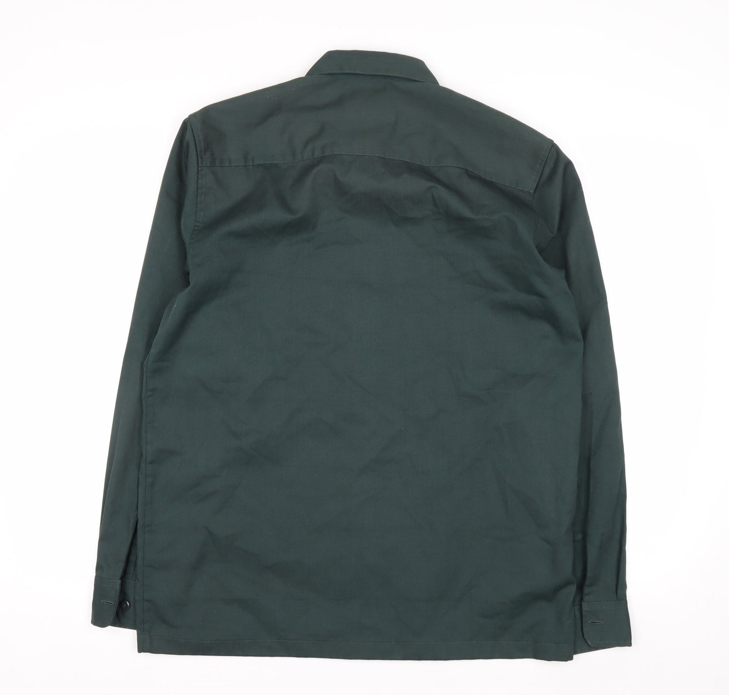 Carhartt Men's Green Twill Long Sleeve Button-Up Work Shirt M