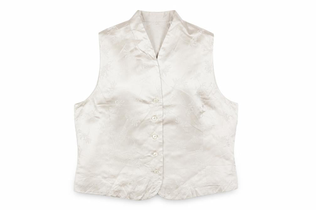 Valerie Stevens Women’s Beige Silk Suit Waistcoat Size 10 Classic Formal