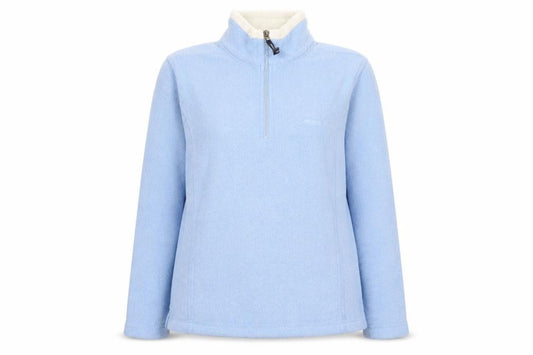 Musto Women Blue Fleece 1/2 Zip Pullover Sweatshirt Size 10