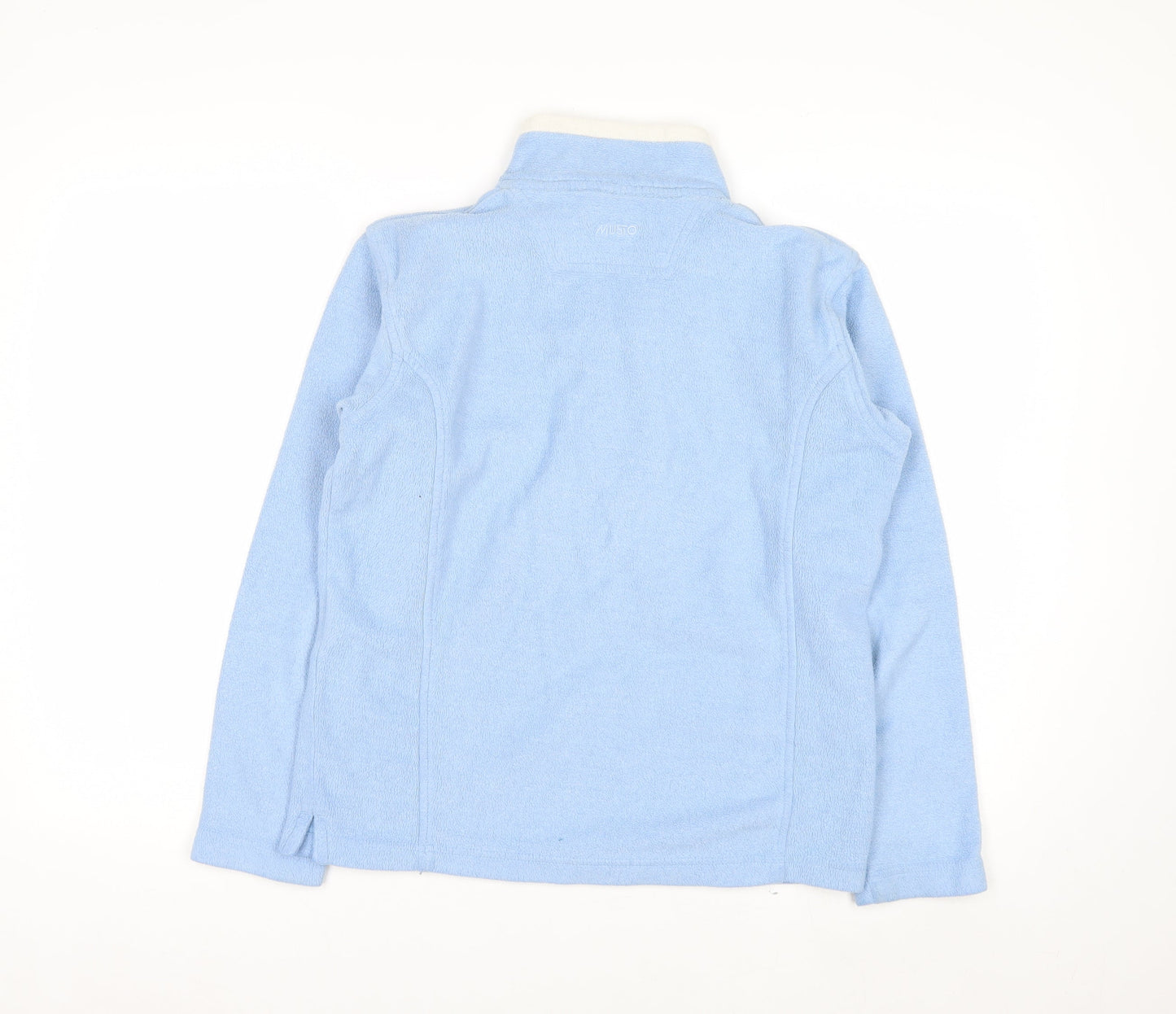 Musto Women Blue Fleece 1/2 Zip Pullover Sweatshirt Size 10