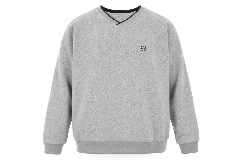 Maine New England Men's Grey V-Neck Fleece Sweatshirt XL