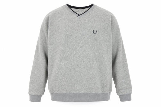 Maine New England Men's Grey V-Neck Fleece Sweatshirt XL