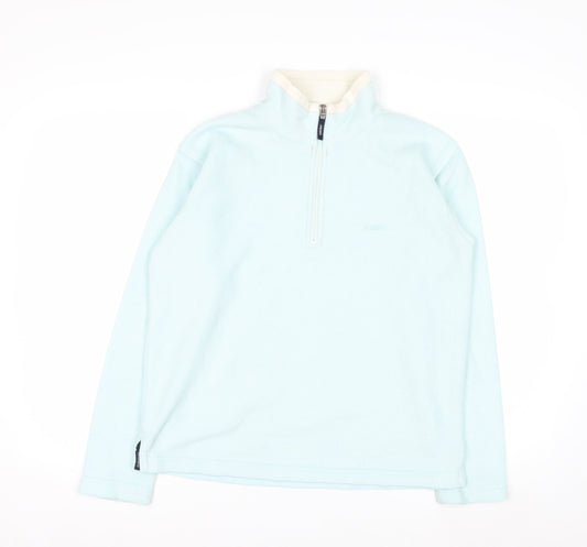 Musto Womens Light Blue 1/2 Zip Fleece Sweatshirt Size 12