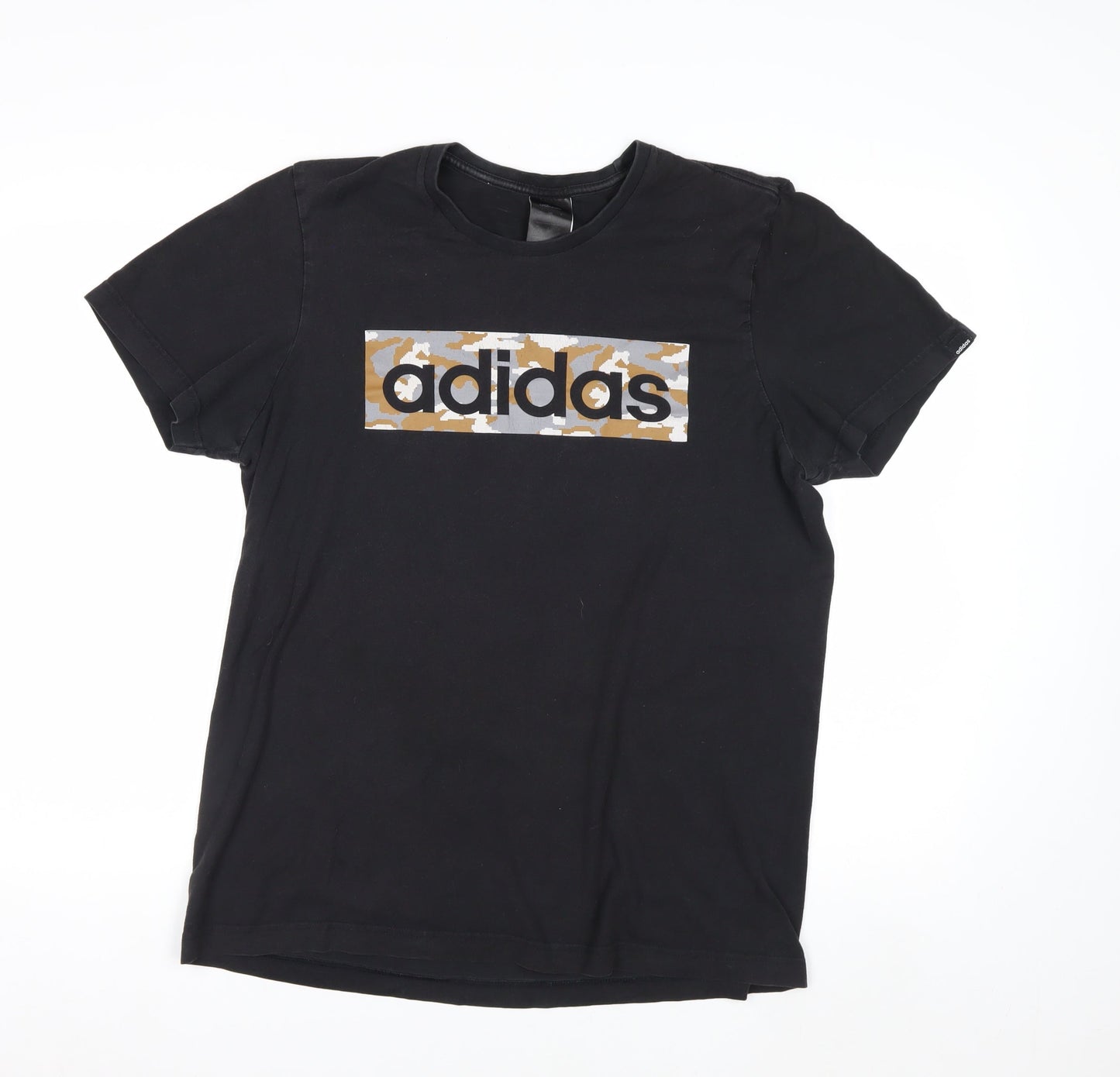 Adidas Men's Black Camouflage Logo T-Shirt Size M