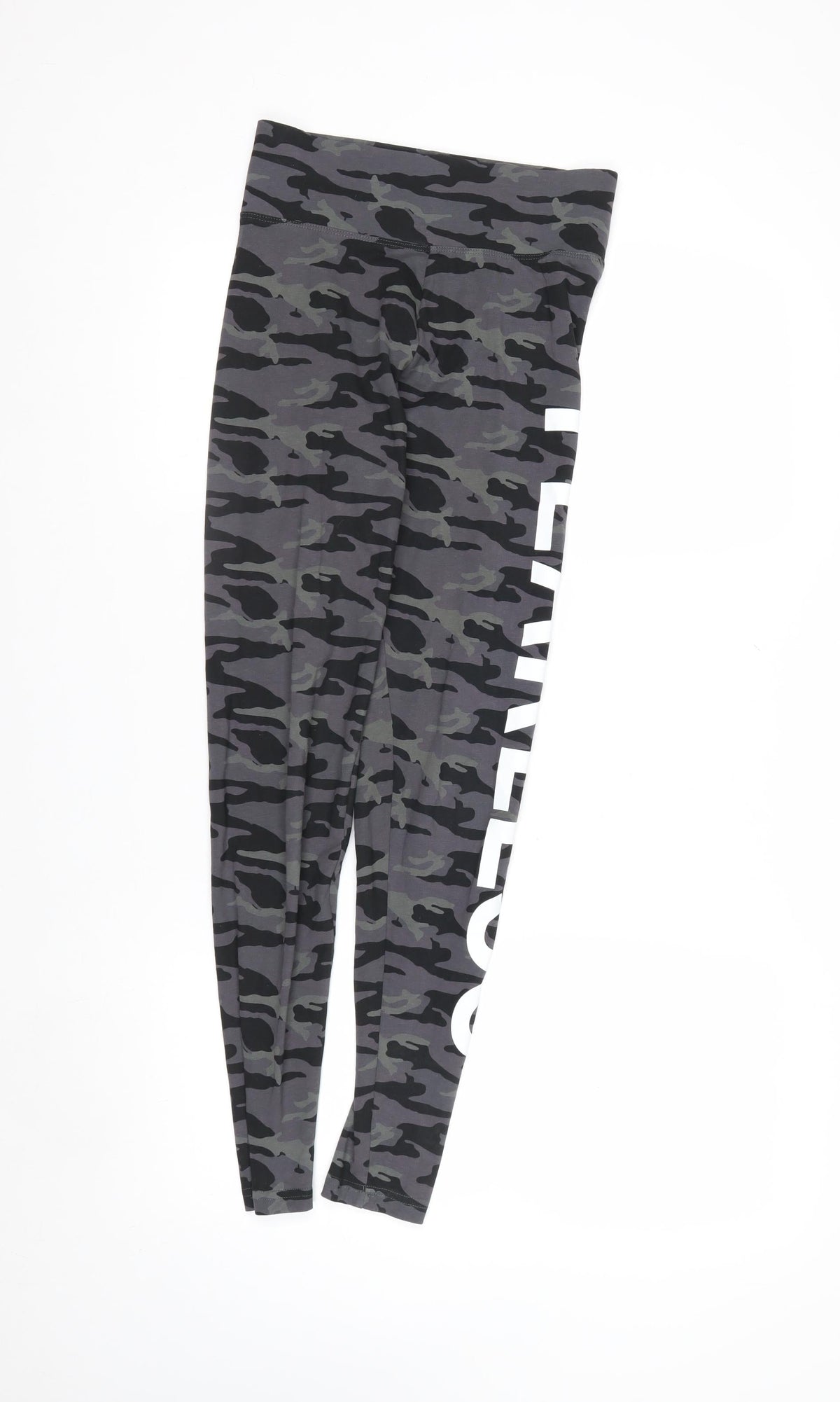 Golddigga Women’s Grey Camouflage Ankle Leggings Size 8