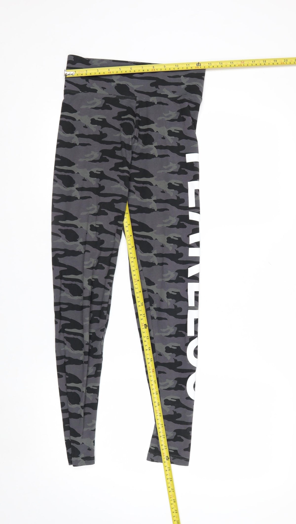 Golddigga Women’s Grey Camouflage Ankle Leggings Size 8