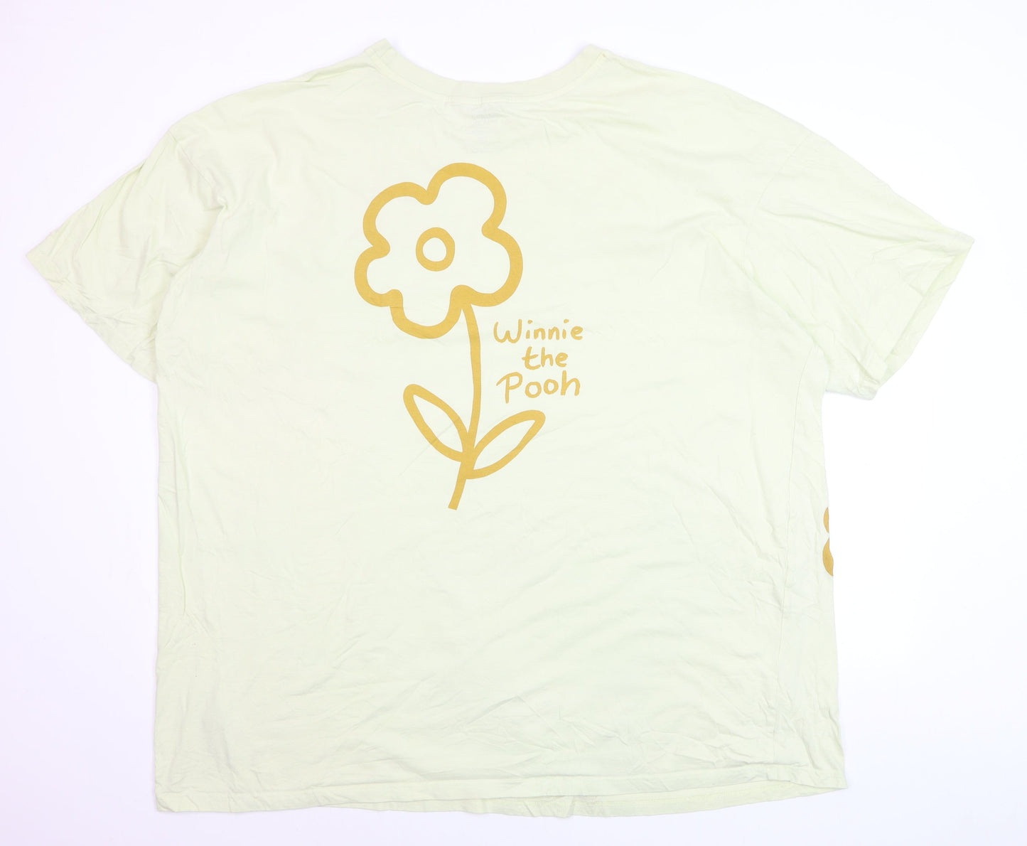 Primark Women Yellow Winnie the Pooh 2XL Relaxed Cotton T-Shirt
