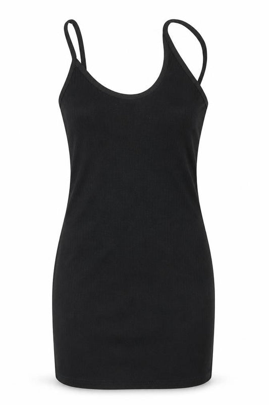 Front view of Missguided Women's Black Bodycon Jersey Stretch Dress, size 6