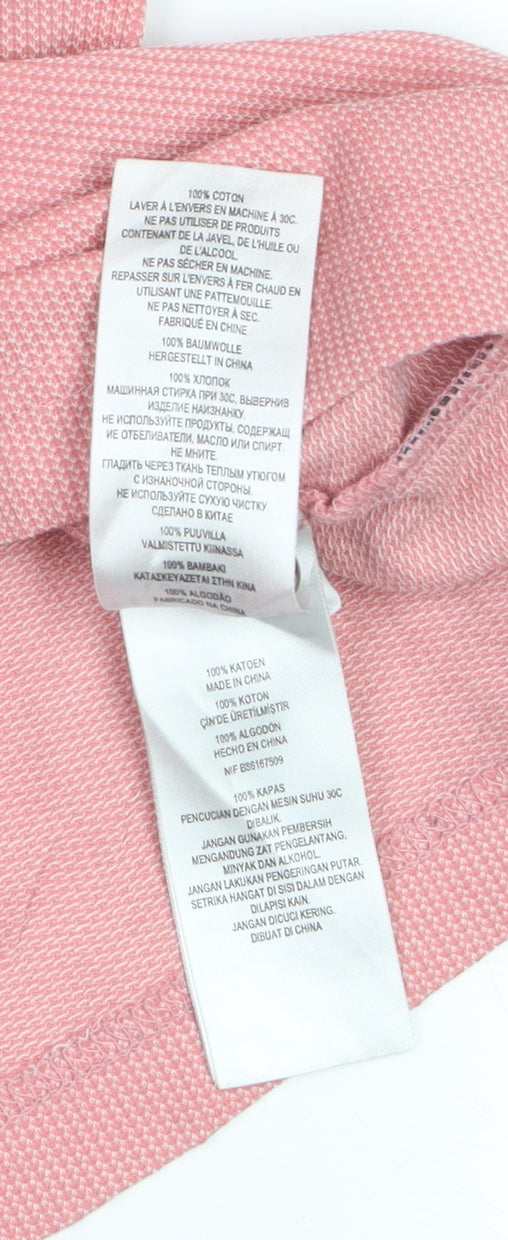 Ted Baker Men Pink Cotton Short Sleeve Polo Shirt Size L