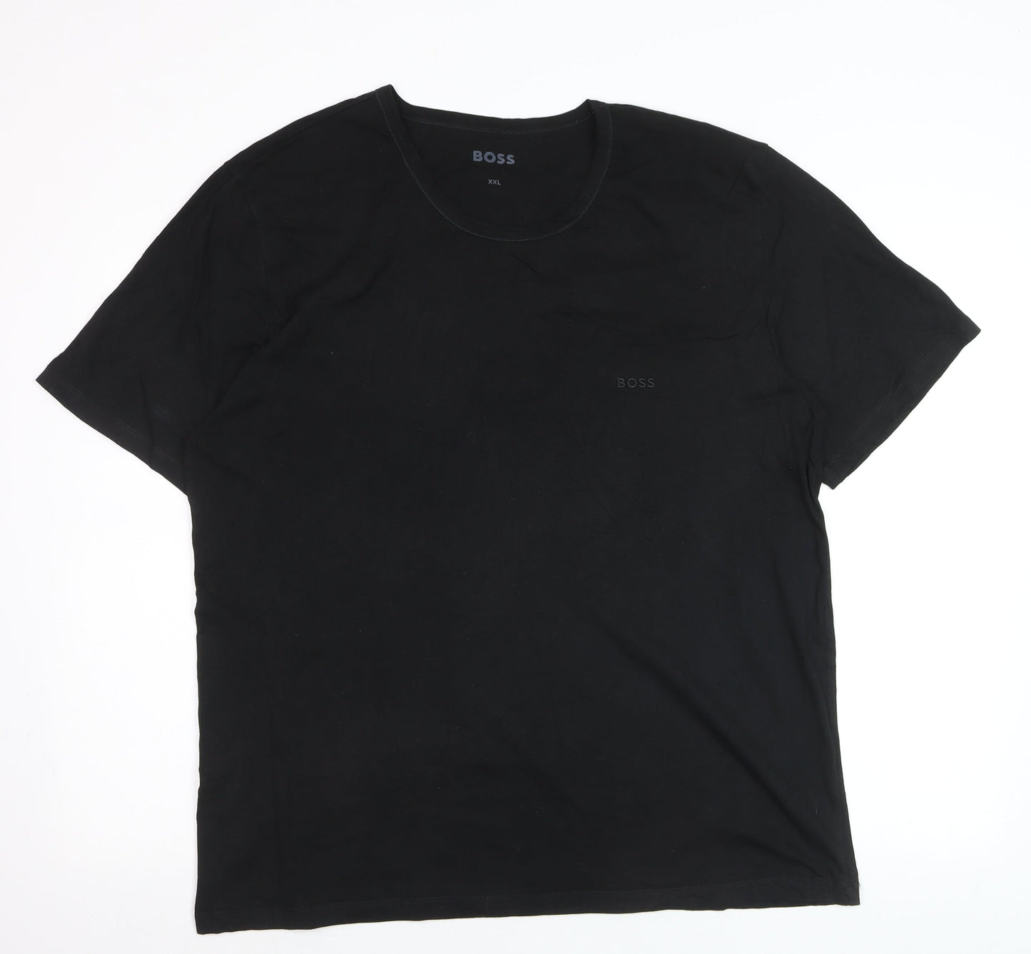 BOSS Men's Black 2XL Crew Neck Cotton T-Shirt