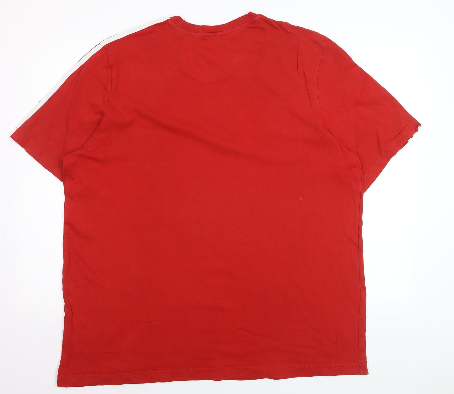 Adidas Men's Red XL Short Sleeve Crew Neck Sports T-Shirt