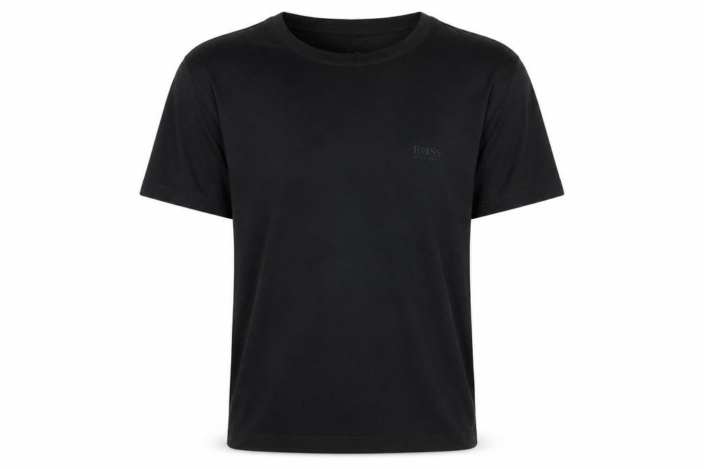 Hugo Boss Men's Black Cotton Crew Neck Short Sleeve T-Shirt L