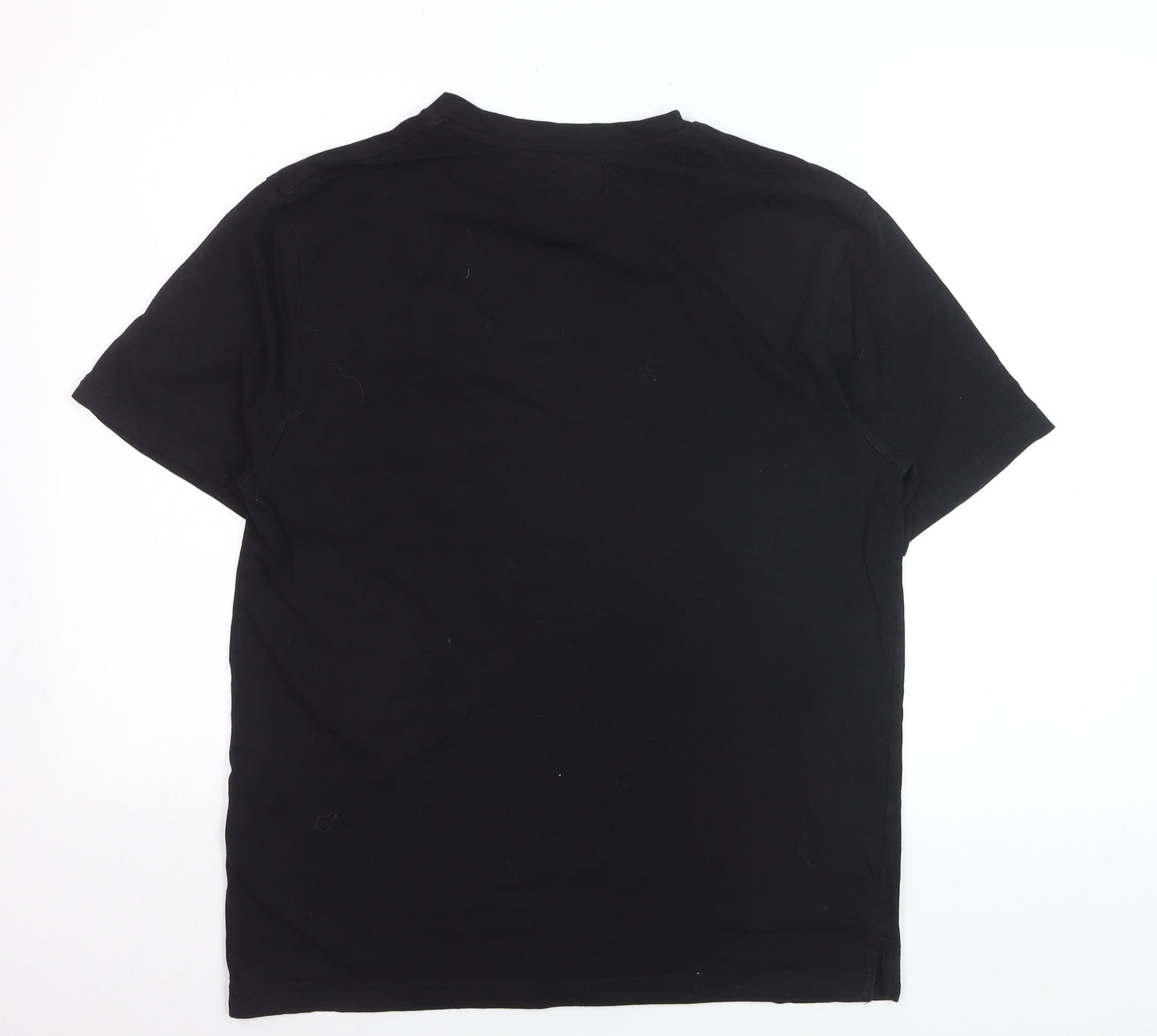 Lee Cooper Men's Black Cotton Crew Neck Short Sleeve T-Shirt L