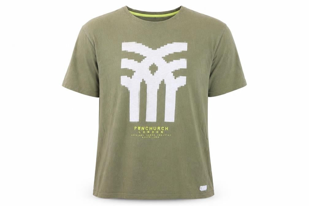 Fenchurch London Men's Green XL Graphic Print Crew Neck T-Shirt