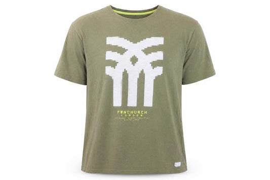 Fenchurch London Men's Green XL Graphic Print Crew Neck T-Shirt