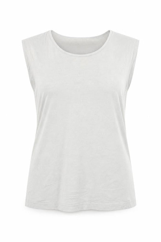 Olsen Women’s Grey Sleeveless Basic Viscose Stretch Top Size 16