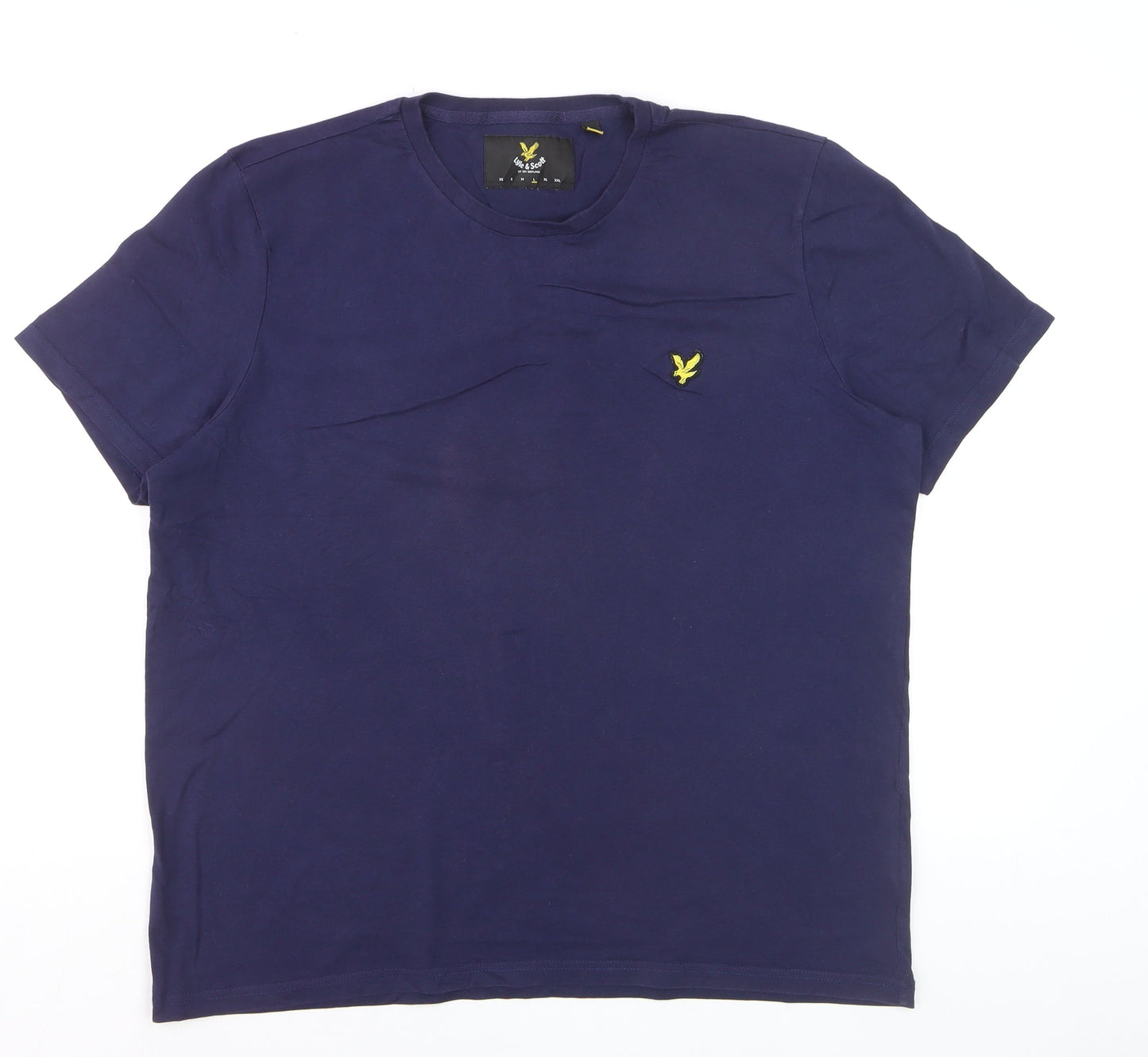 Lyle & Scott Men's Navy Blue Crew Neck Cotton T-Shirt Size L