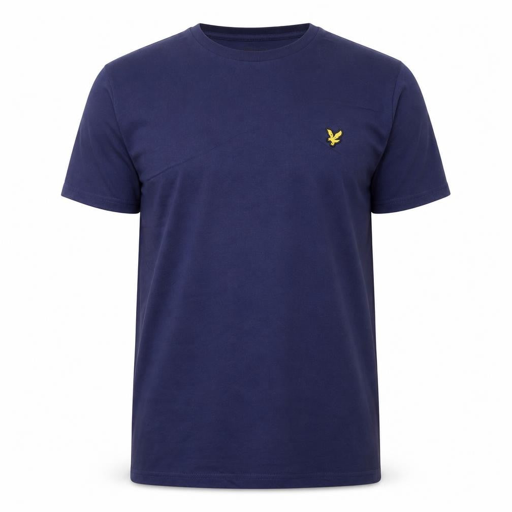 Lyle & Scott Men's Navy Blue Crew Neck Cotton T-Shirt Size L