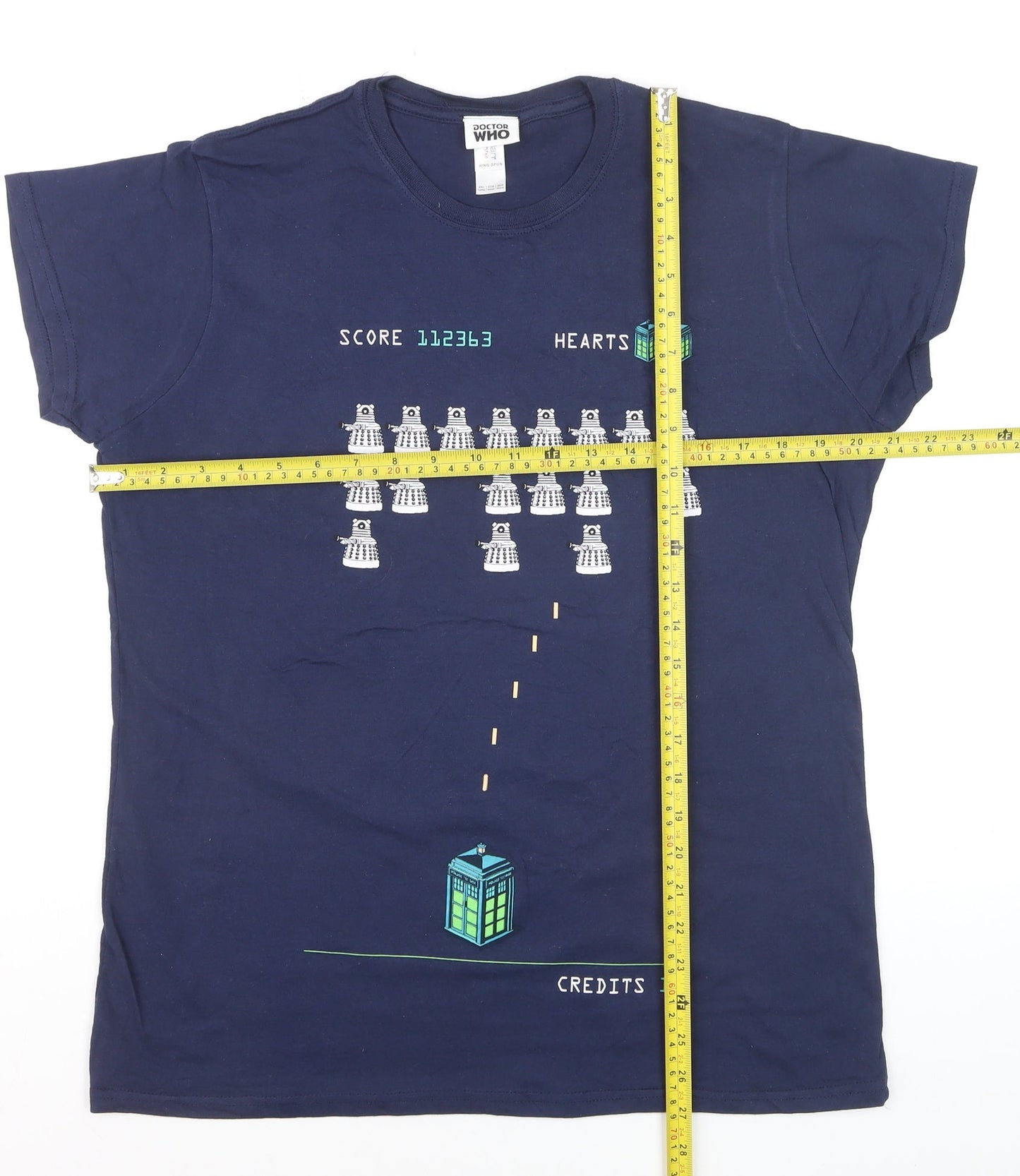 Doctor Who Women's Blue 2XL Short Sleeve Cotton T-Shirt