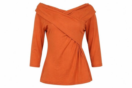 Jasper Conran Women’s Orange Off Shoulder Wrap Blouse Size 14