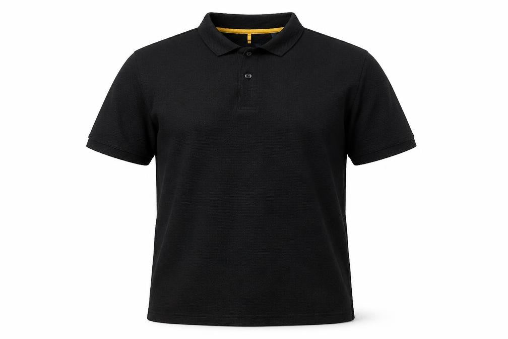 Guide London Men's Black Cotton Polo Shirt L Regular Fit