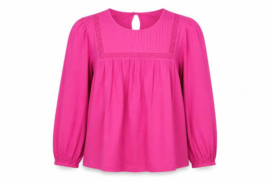 Marks & Spencer Womens Pink Long Sleeve Cotton Tunic Blouse Size S