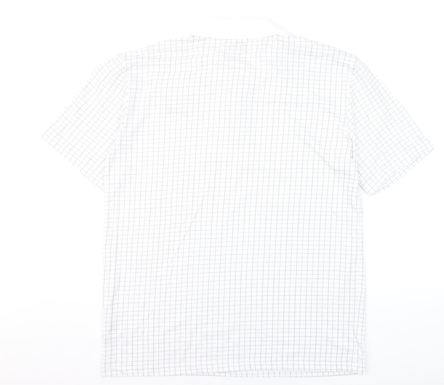 Slazenger Men’s White Check Polo Shirt L Sports Casual