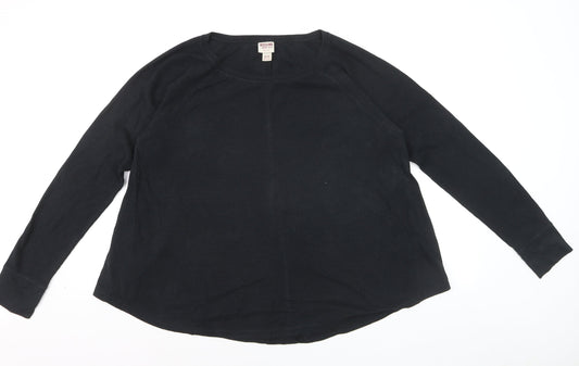 Mossimo Supply Co. Womens Black XL Long Sleeve Basic T-Shirt