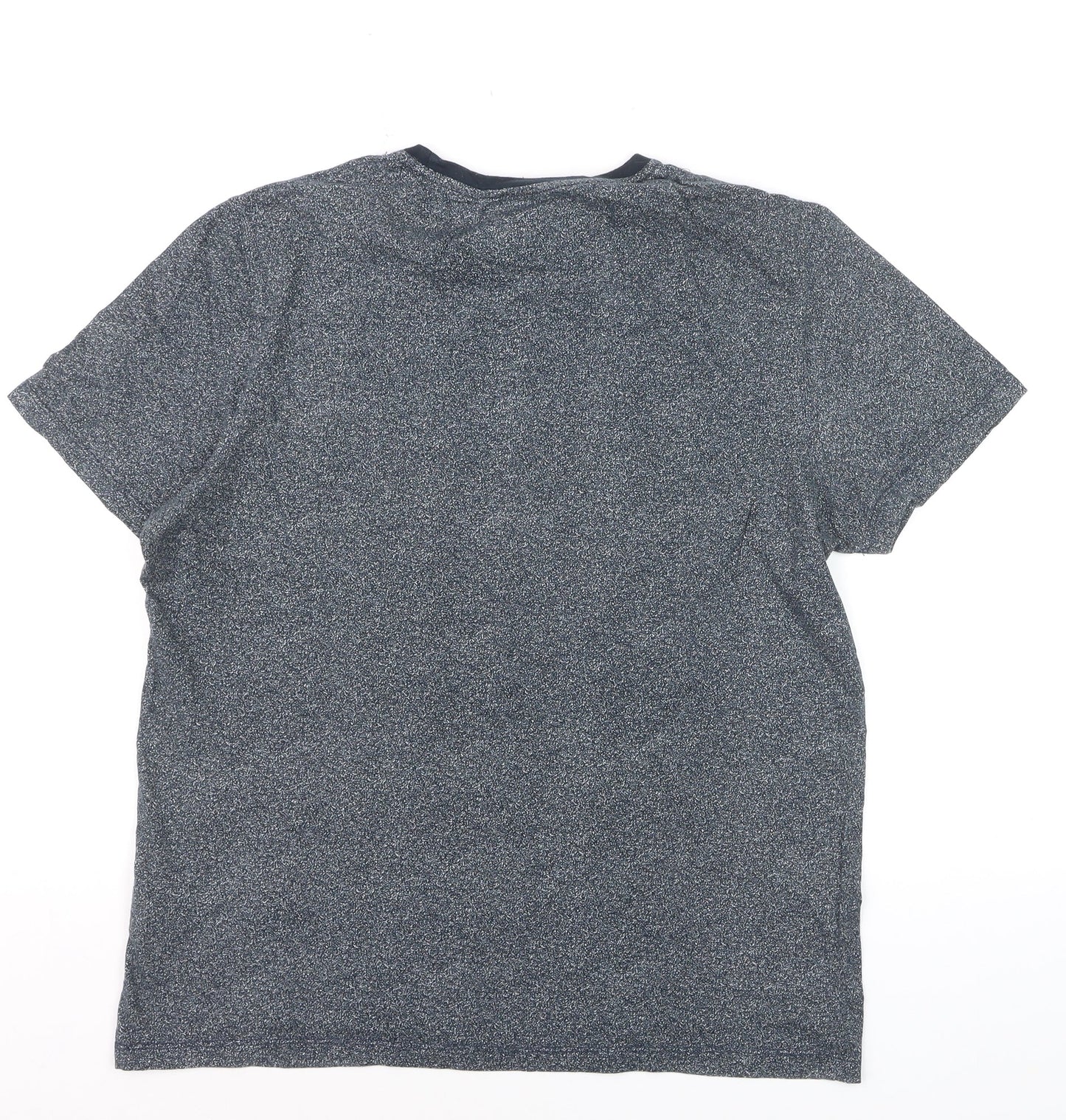 Ted Baker Men Blue Crew Neck Short Sleeve Cotton T-Shirt Size L