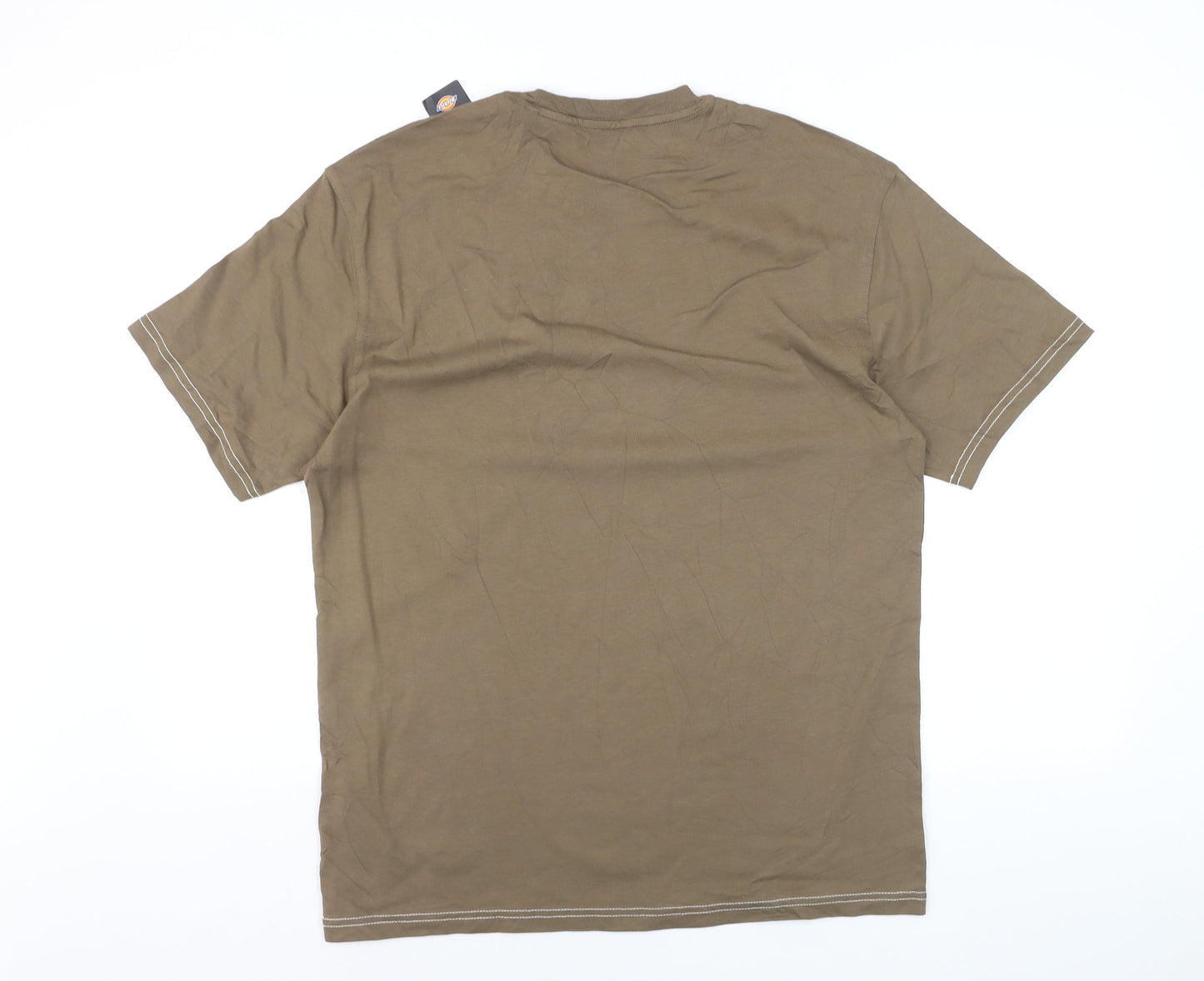 Dickies Men's Brown Graphic Print Cotton Crew Neck T-Shirt Size S
