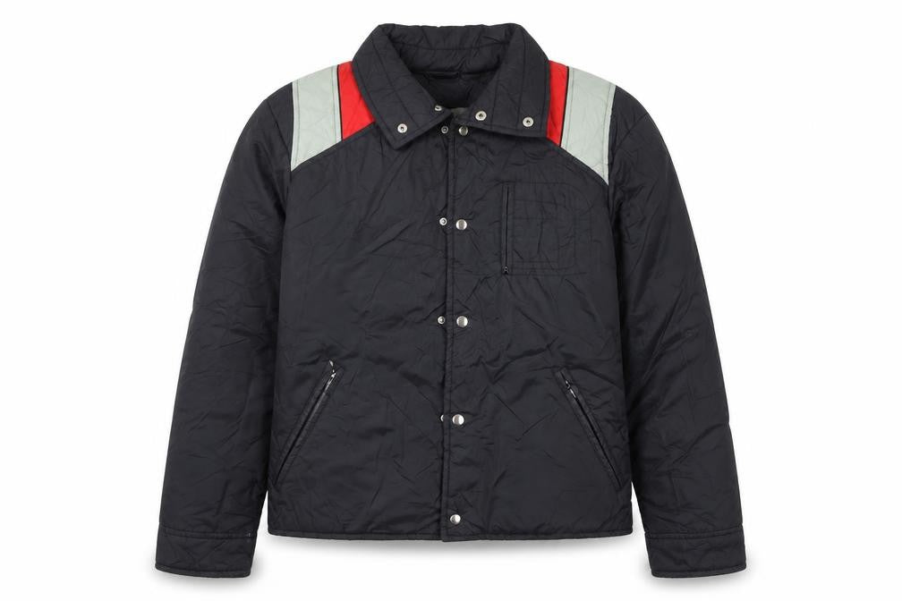 Ossi Men’s Black Ski Puffer Jacket M Nylon Insulated Retro 80s Style