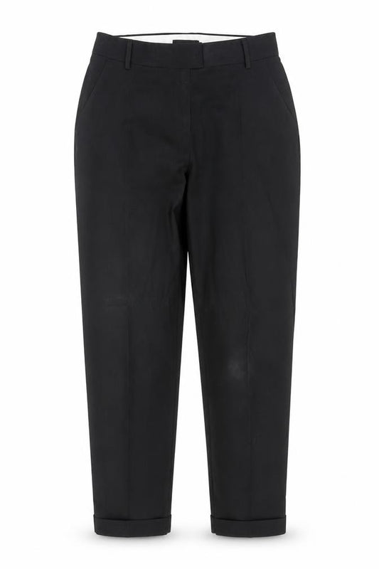 FIVEUNITS Women's Black Slim Fit Wool Blend Tapered Trousers Size 31
