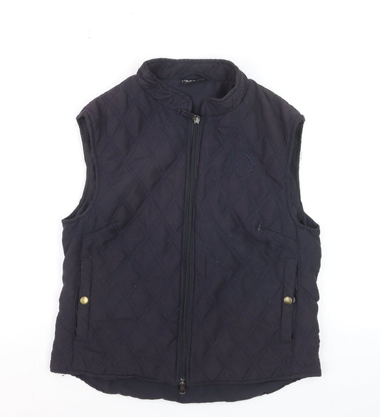Mary Anne Women's Blue Quilted Equestrian Waistcoat Size 12