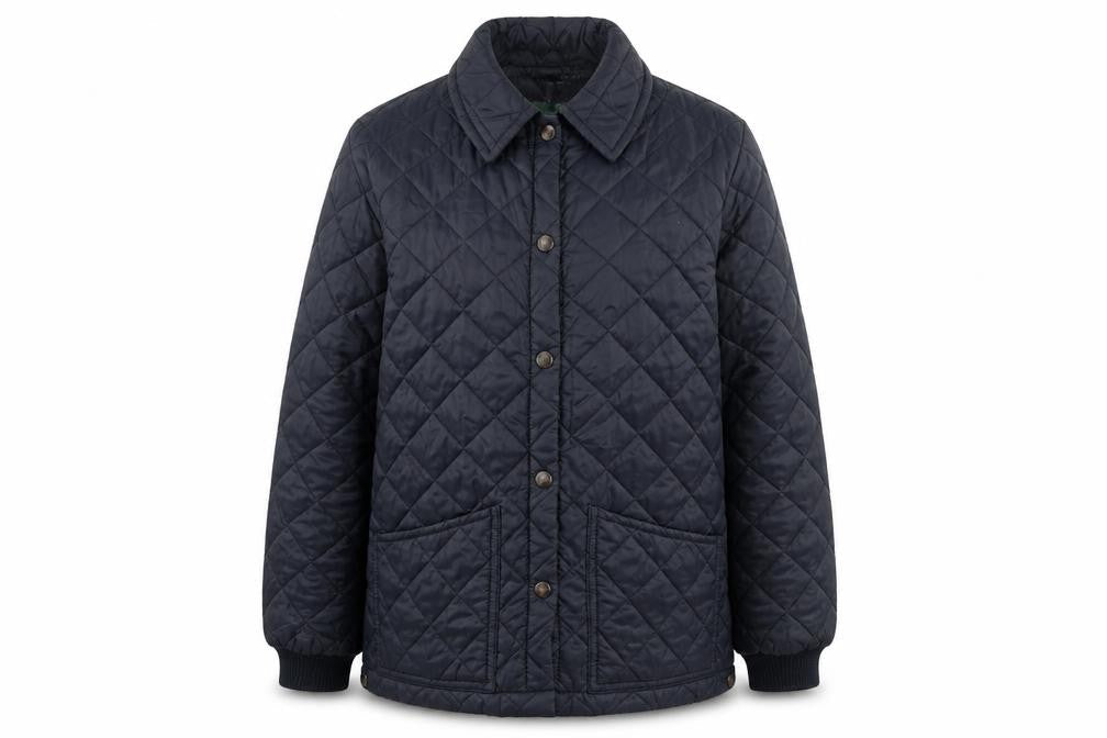 Beaver of Bolton Men's Blue Quilted Waterproof Country Jacket Size 42
