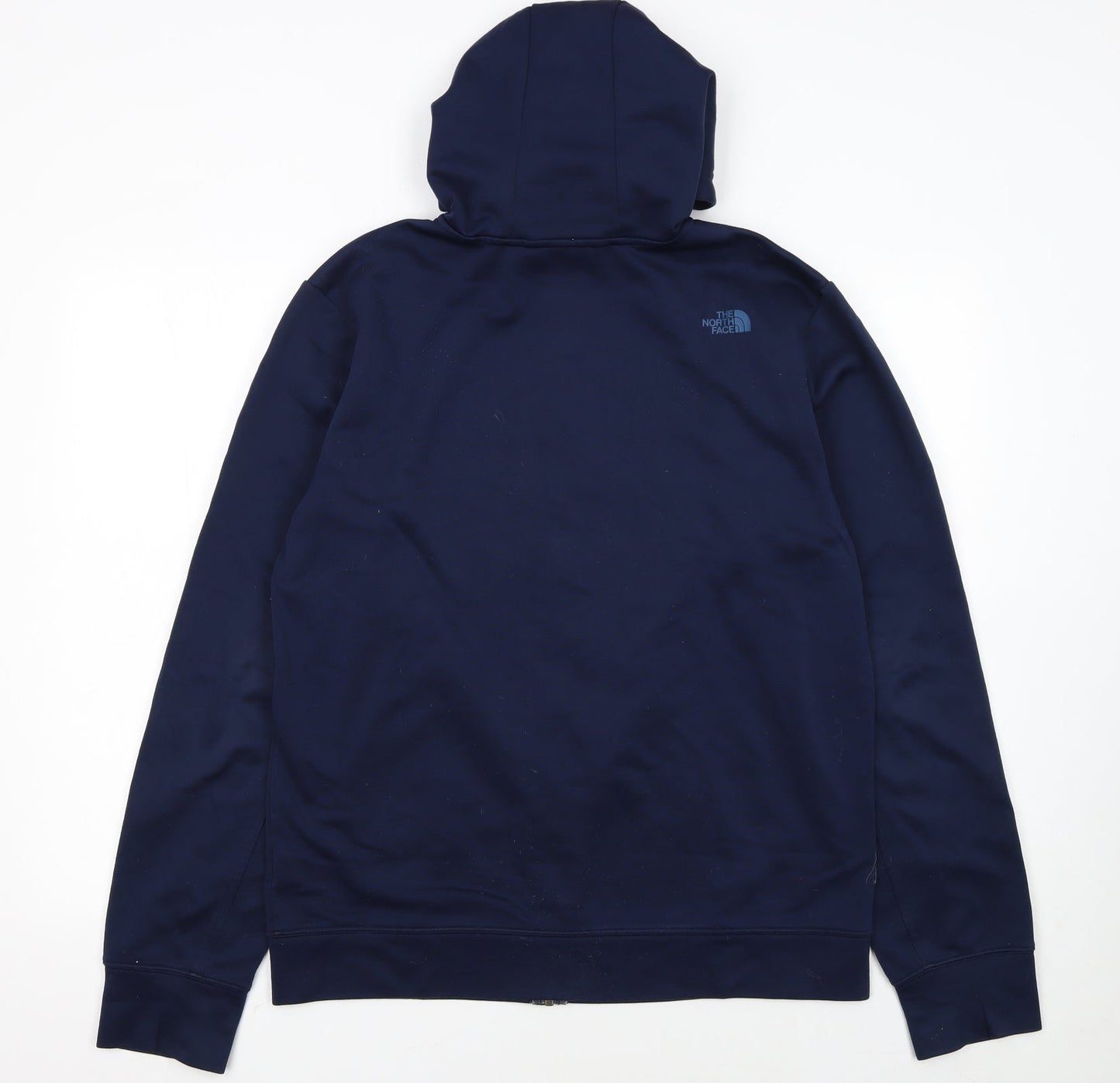 The North Face Men's Blue Full Zip Logo Hoodie Size M