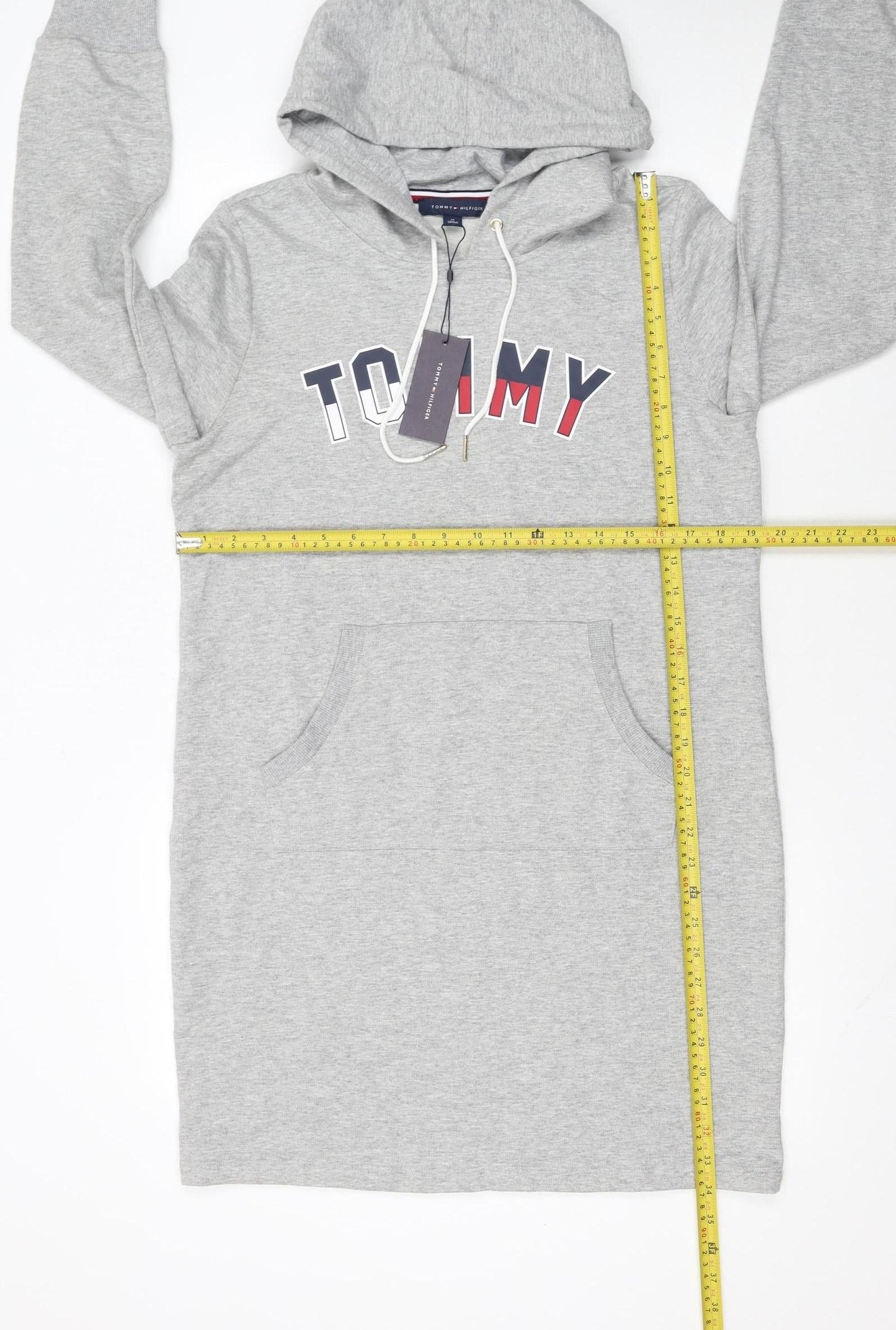 Tommy Hilfiger Women’s Grey Hoodie T-Shirt Dress M Casual Logo