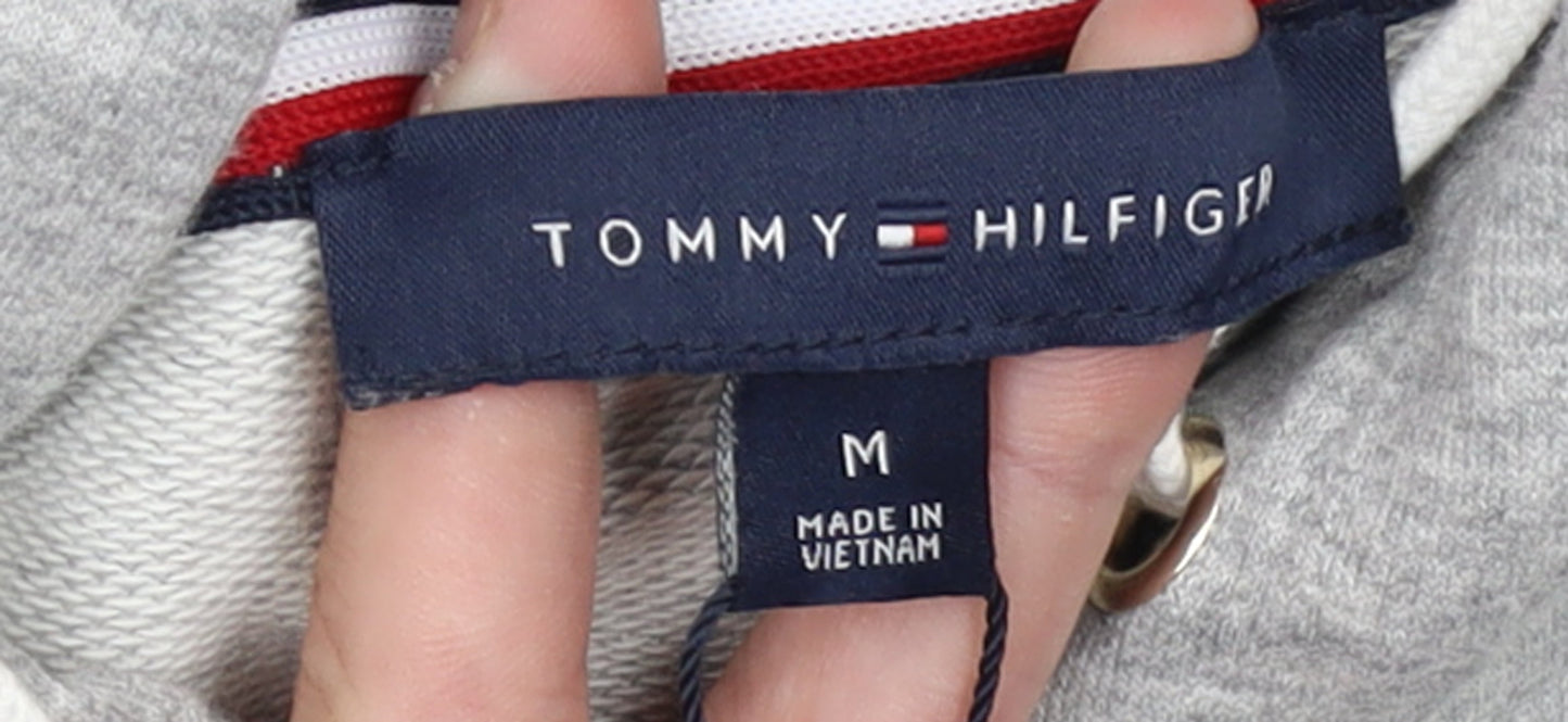 Tommy Hilfiger Women’s Grey Hoodie T-Shirt Dress M Casual Logo