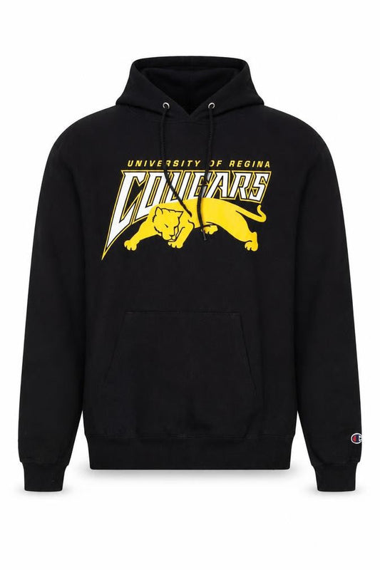 Champion Men's Black Pullover Hoodie Small University Graphic Fleece