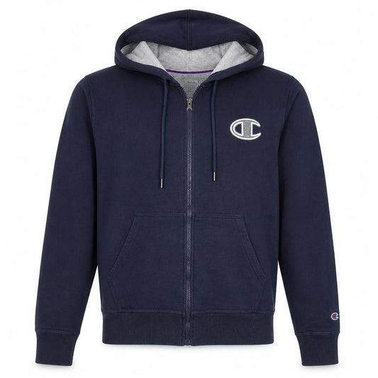 Champion Men's Blue Full Zip Hoodie S Regular Fit Athletic