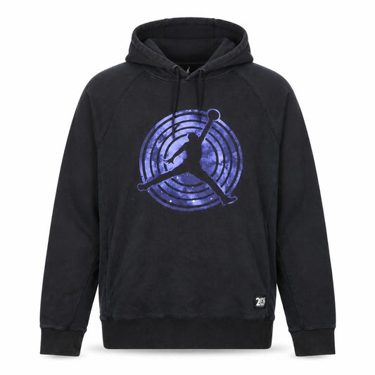 Jordan Mens Black Pullover Hoodie M Sports Graphic Print