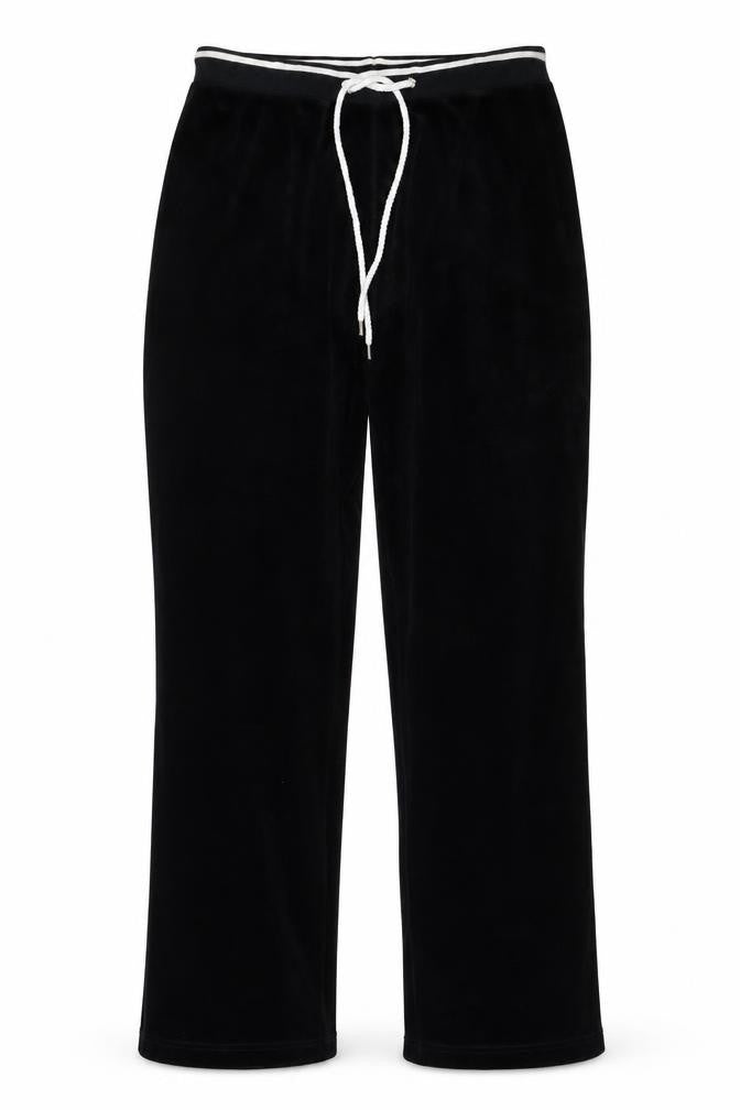 New York Laundry Women Black L Velour Jogger Trousers