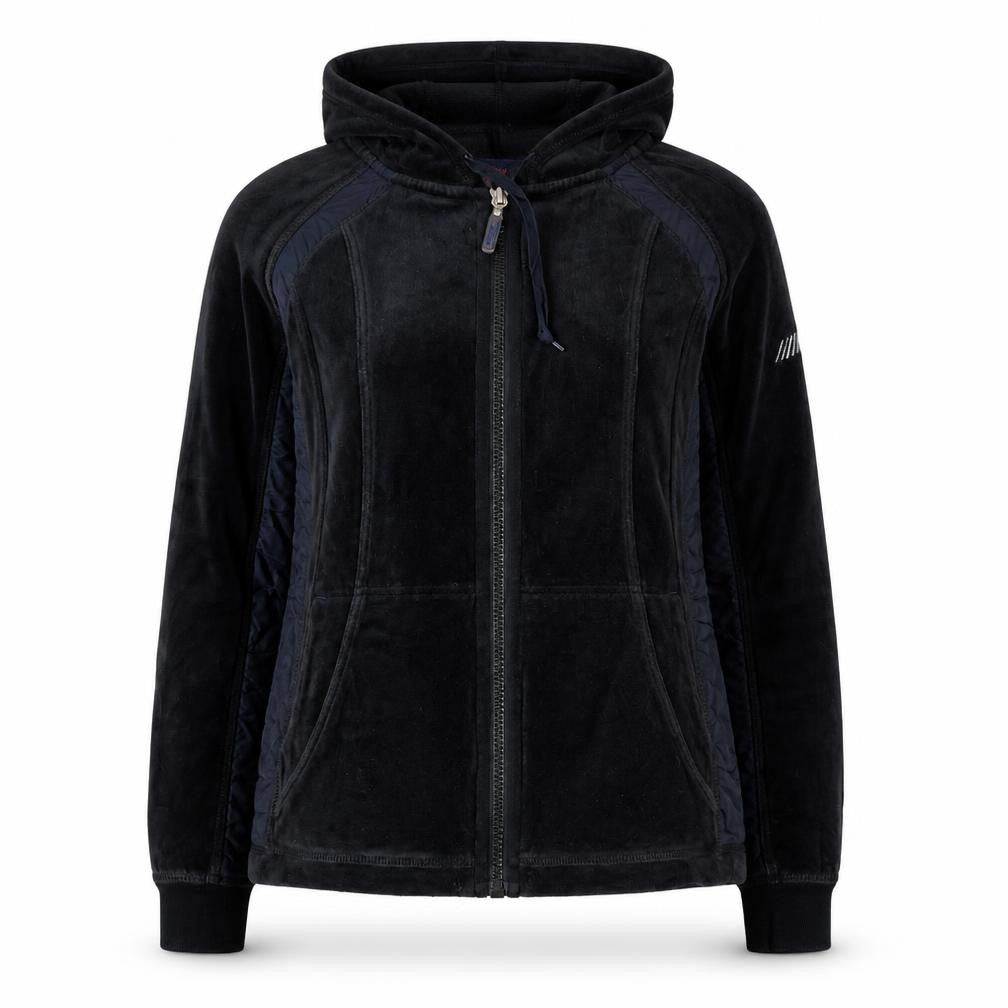 DKNY Active Women Black Full Zip Hoodie XL Fleece Zip Front Casual