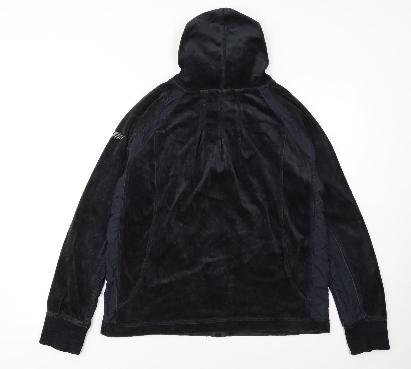 DKNY Active Women Black Full Zip Hoodie XL Fleece Zip Front Casual