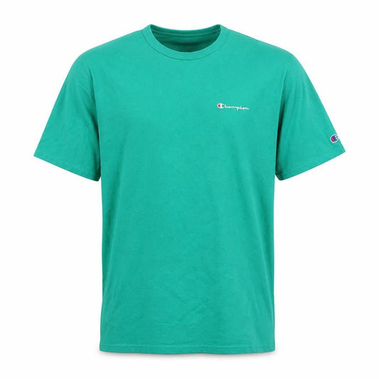 Champion Men's Green Cotton Crew Neck Short Sleeve T-Shirt Size L