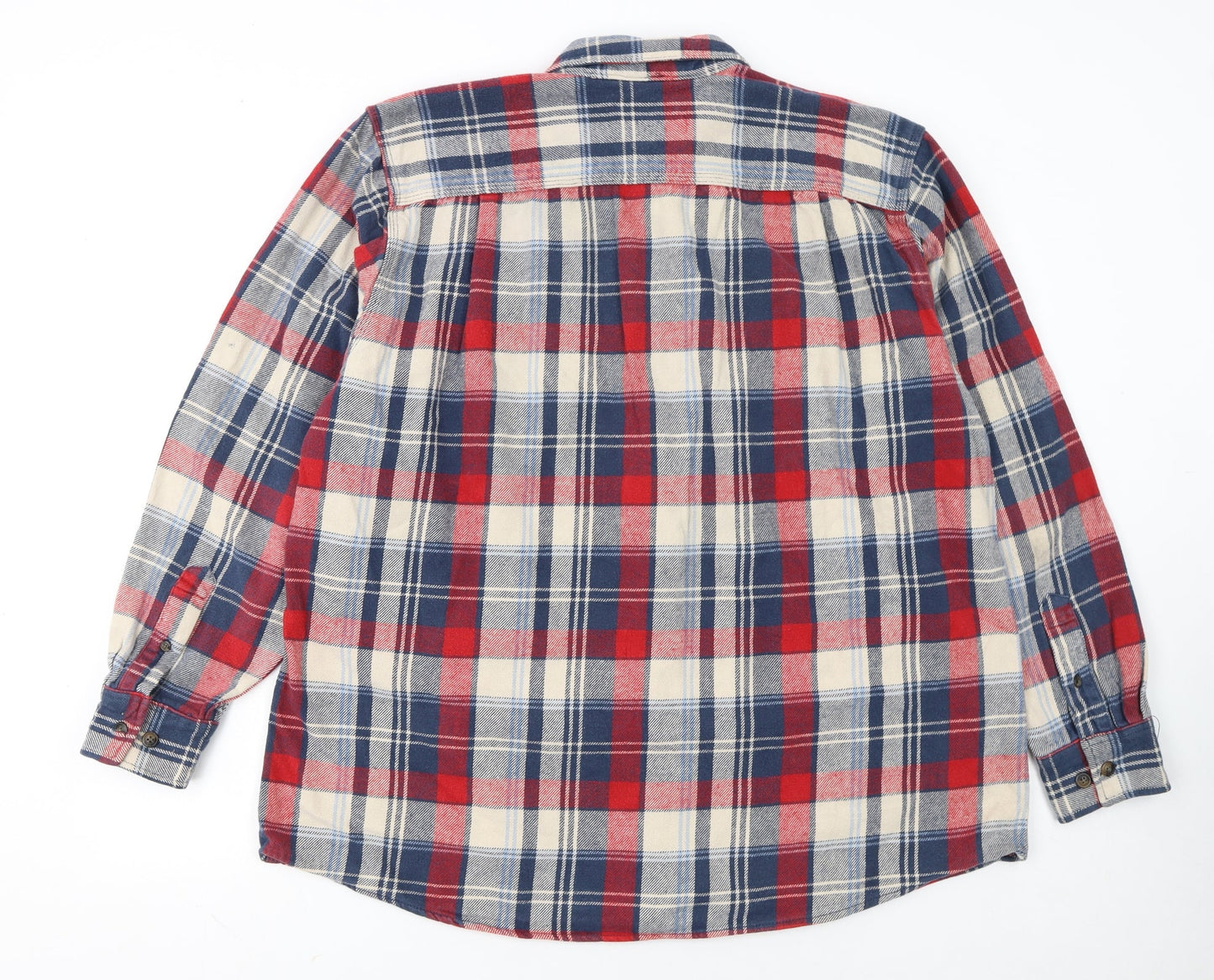 Schmidt Men's Multicoloured Plaid Flannel Button-Up Shirt XL Tall