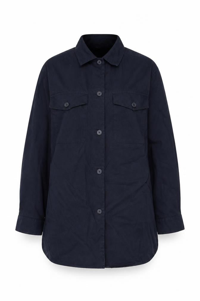 Uniqlo Women’s Blue Cotton Basic Jacket XS Casual Mid-Length