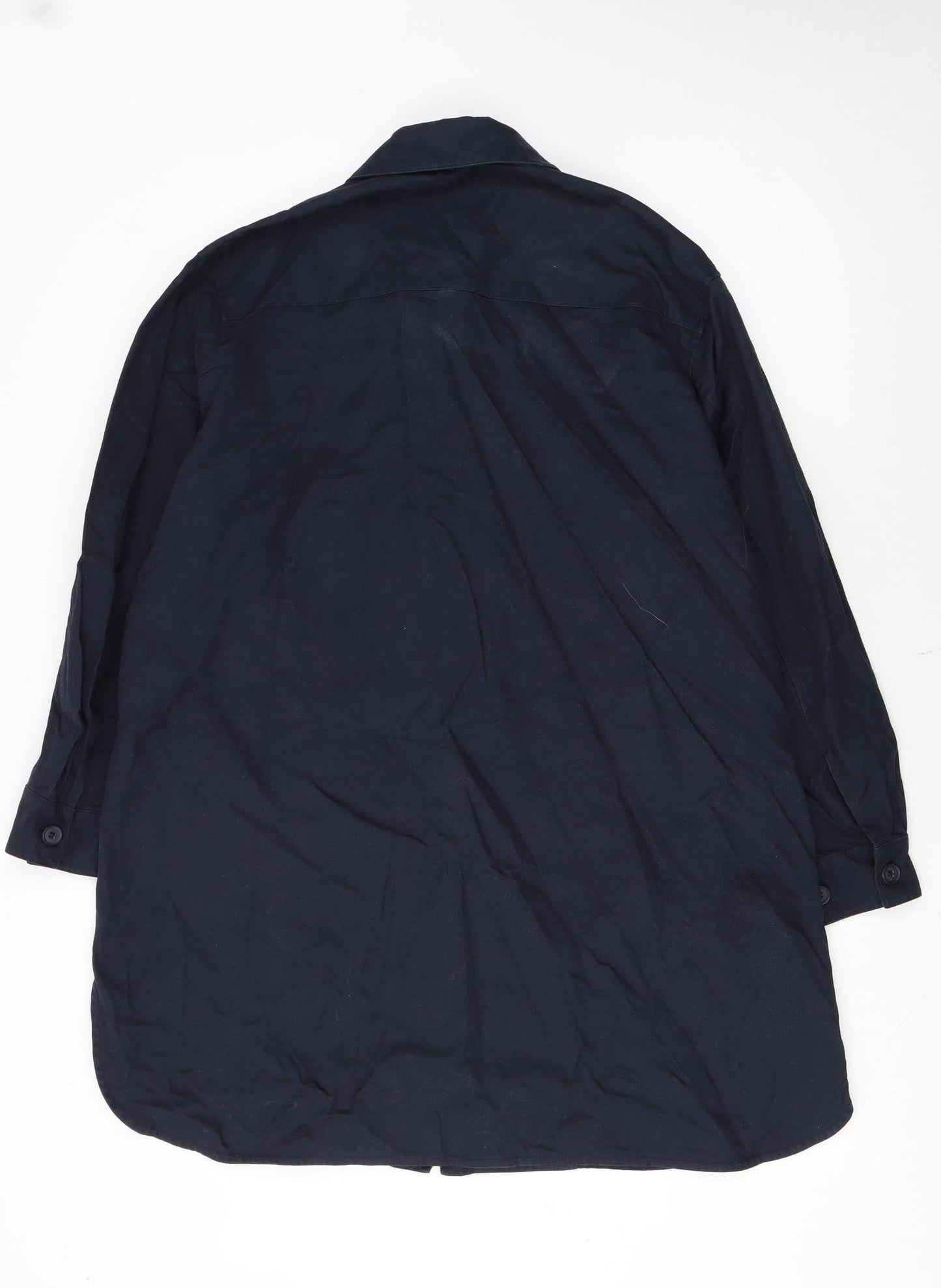 Uniqlo Women’s Blue Cotton Basic Jacket XS Casual Mid-Length