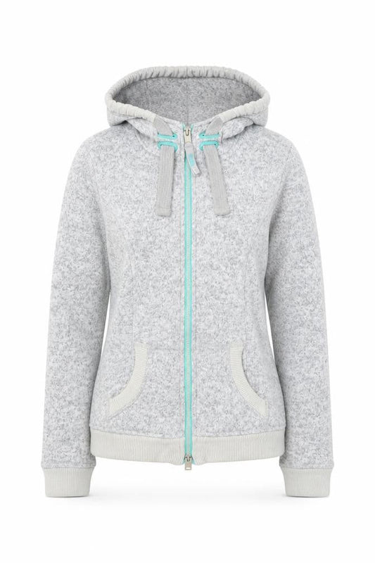 Superdry Womens Grey Full Zip Hoodie XS Mountain Storm Softshell