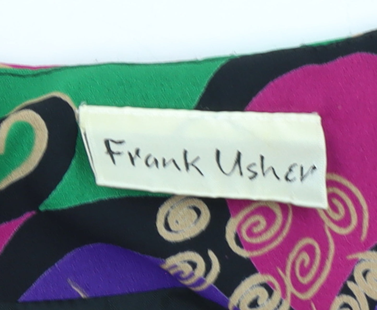 Frank Usher Womens Multicoloured Size 14 Vintage Geometric Blazer Jacket